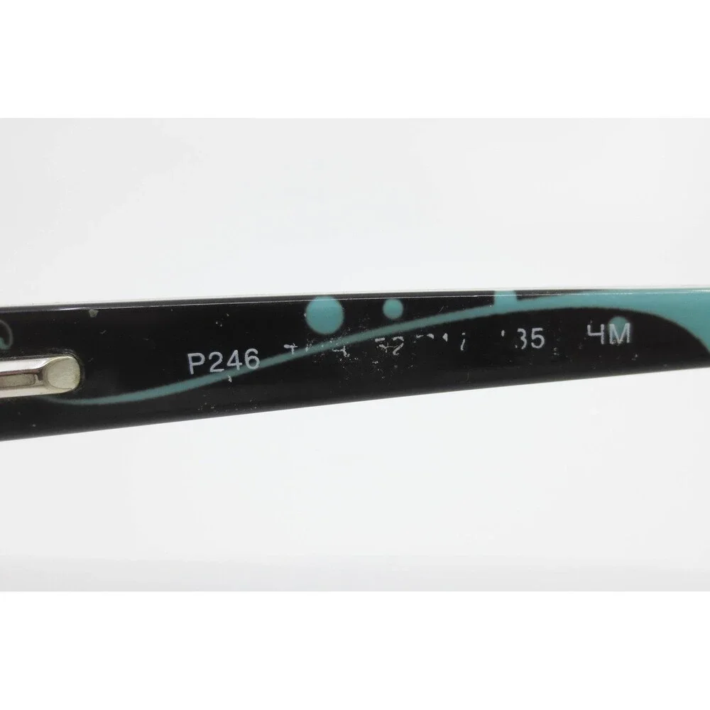 Phoebe Couture P246 Tortoise Teal Rectangular Eyeglass Frames 52 17 135 Womens